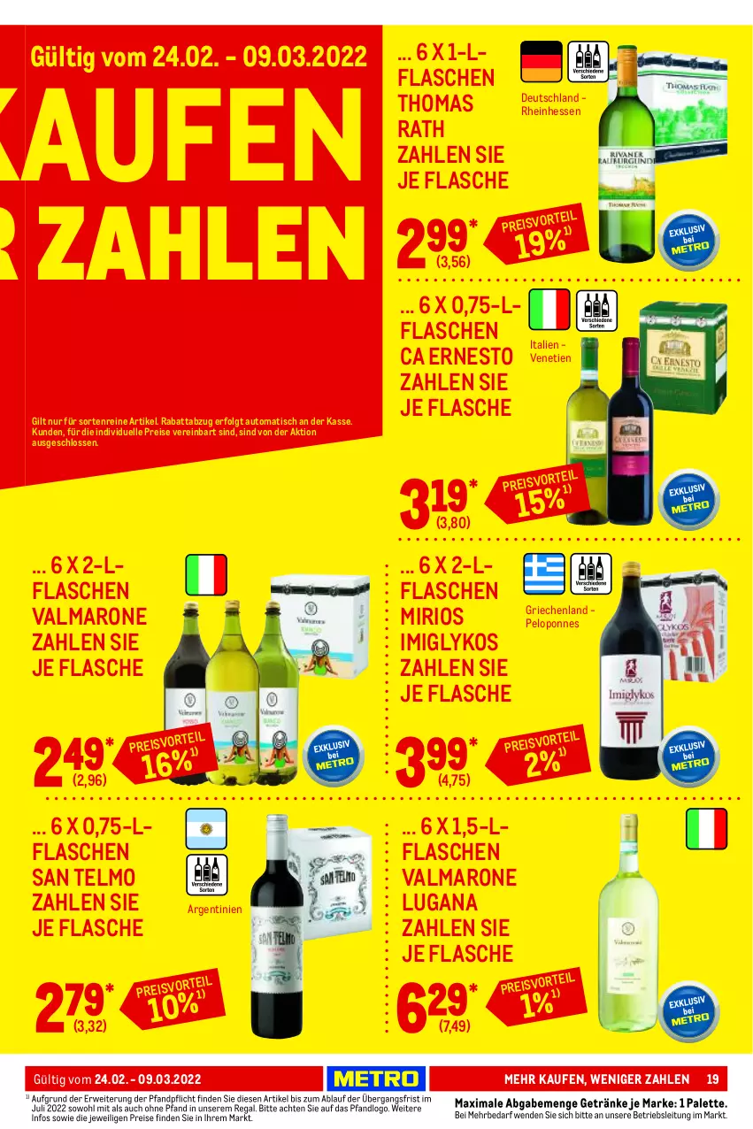 Aktueller Prospekt Metro - GastroJournal - von 24.02 bis 09.03.2022 - strona 19 - produkty: auto, eis, elle, ernesto, flasche, getränk, getränke, LG, Palette, regal, reis, rwe, Ti, tisch