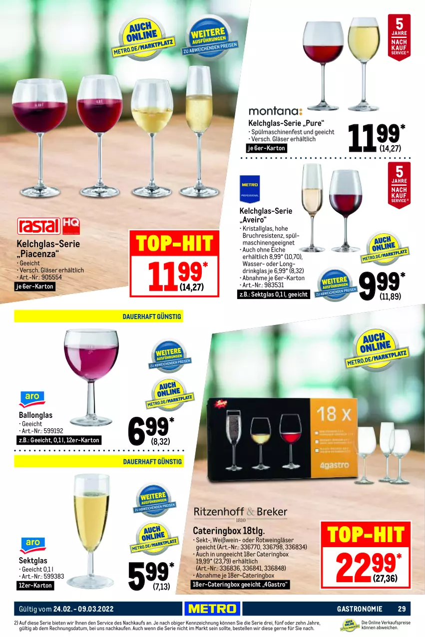 Aktueller Prospekt Metro - GastroJournal - von 24.02 bis 09.03.2022 - strona 29 - produkty: ball, drink, elle, Gläser, LG, ring, rotwein, sekt, spülmaschinen, Ti, top-hit, wasser, wein, Weingläser, Weißwein, weißwein-