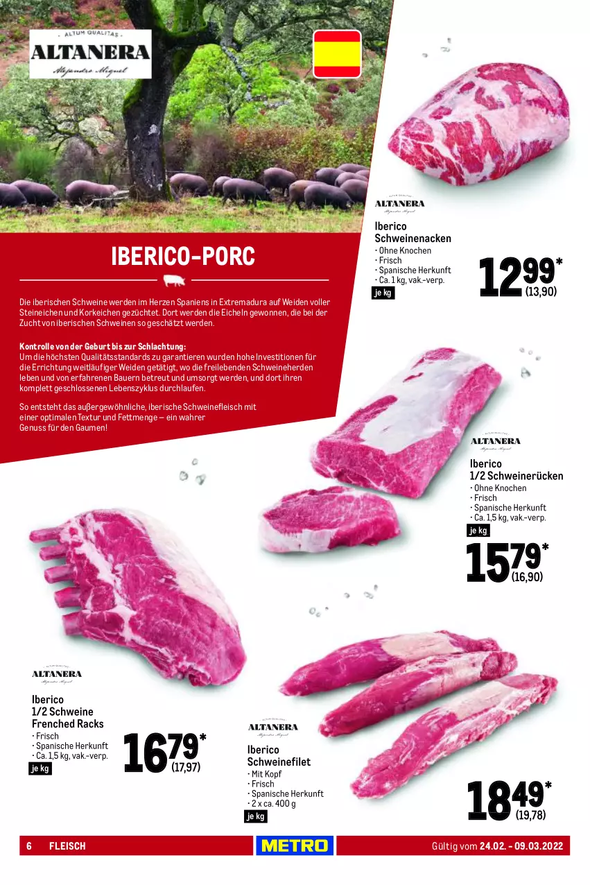 Aktueller Prospekt Metro - GastroJournal - von 24.02 bis 09.03.2022 - strona 6 - produkty: auer, Bau, Bauer, eis, erde, filet, fleisch, Laufen, nuss, schwein, schweine, schweinefilet, schweinefleisch, schweinenacken, schweinerücken, Ti, Tiere, wein, weine