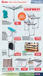 Gazetka promocyjna Famila - Prospekte - Gazetka - ważna od 22.07 do 22.07.2023 - strona 22 - produkty: asus, auto, bügel, Bügeleisen, bügeltisch, decke, Deckel, eimer, eis, elle, Garderobe, leifheit, leine, paar schuhe, regal, reis, Rollenbox, schuhe, schuhregal, schutzhülle, steckdose, teller, Ti, Tiere, tisch, treteimer, Trockner, uhr, wäscheschirm