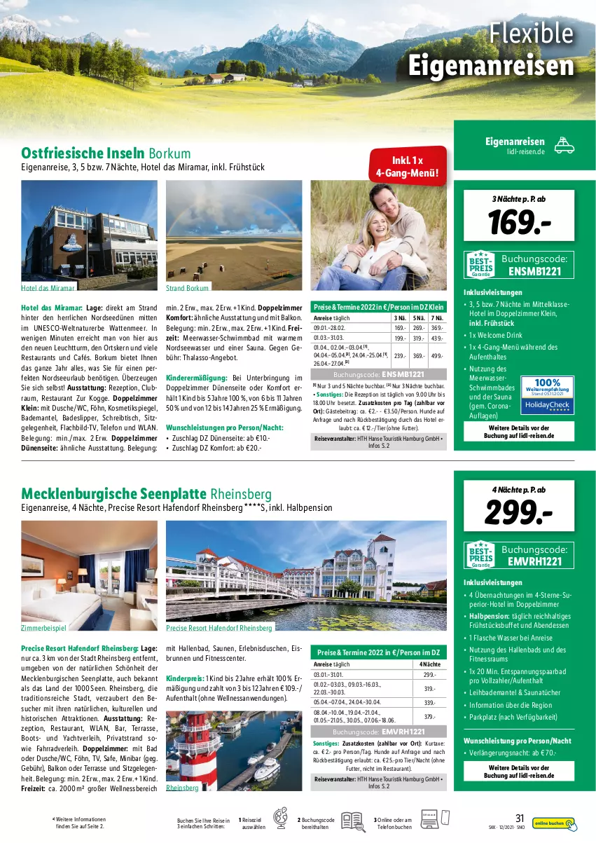 Aktueller Prospekt Lidl - Reise-Themenflyer - von 15.12.2021 bis 31.01.2022 - strona 31 - produkty: angebot, axe, Bad, Bademantel, bestpreis, brunnen, buch, corona, drink, dusche, eis, elle, ente, Fahrrad, flasche, inklusivleistungen, Kinder, kosmetik, Kosmetikspiegel, kurtaxe, latte, Mantel, Meerwasser, natur, Nordsee, rama, reis, reiseveranstalter, rel, rezept, ring, schreibtisch, slip, Slipper, spiegel, telefon, Ti, tisch, tücher, uhr, wasser, wellnessbereich, zimmerbeispiel