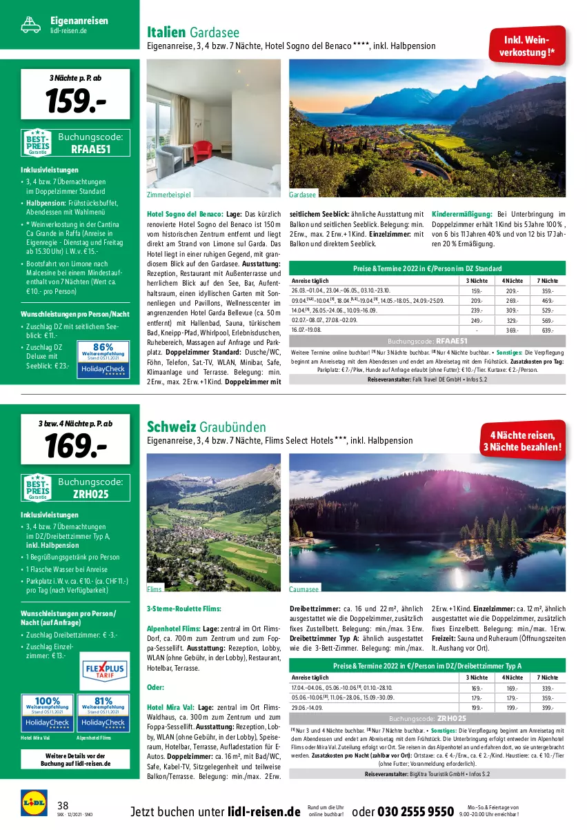 Aktueller Prospekt Lidl - Reise-Themenflyer - von 15.12.2021 bis 31.01.2022 - strona 38 - produkty: aust, auto, axe, Bad, bestpreis, bett, Brei, buch, dusche, eier, eis, elle, ente, erde, flasche, Garten, getränk, gin, inklusivleistungen, italien gardasee, Kinder, kneipp, kurtaxe, LG, Liege, limo, pavillon, pool, reis, reiseveranstalter, rezept, ring, rum, sessel, sonnenliege, Stier, telefon, Ti, Tiere, uhr, wasser, wein, Whirlpool, zimmerbeispiel