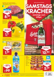 Gazetka promocyjna Netto Marken-Discount - Filial-Angebote - Gazetka - ważna od 11.06 do 11.06.2022 - strona 40 - produkty: angebot, angebote, beste butter, bestpreis, braten, budweiser, butter, discount, eis, frau antje, gin, Holz, kracher, krombache, krombacher, Kuschelweich, maggi, marken-discount, ndk, paprika, reis, rind, saft, Streichzart, terrine, Ti, versandkostenfrei, weichspüler, ZTE