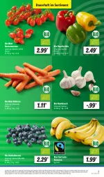 Gazetka promocyjna Lidl - Aktionsprospekt - Gazetka - ważna od 02.03 do 02.03.2024 - strona 3 - produkty: angebot, auer, banane, bananen, beere, beeren, bio, discount, eis, heidelbeere, heidelbeeren, knoblauch, möhren, paprika, paprika mix, reis, Romatomaten, Ti, tomate, tomaten, ZTE