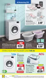 Gazetka promocyjna Lidl - Aktionsprospekt - Gazetka - ważna od 02.03 do 02.03.2024 - strona 30 - produkty: aeg, angebot, Bau, beko, bügel, Bügelstation, dampfbügelstation, dell, eis, elle, erde, gliss, korb, Mode, ndk, regal, reis, Ria, Schal, Schale, Ti, Trockner, trommel, Wanne, wäschekorb, waschmaschine, waschmaschinen, wasser, wassertank, ZTE