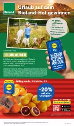 Gazetka promocyjna Lidl - Aktionsprospekt - Gazetka - ważna od 02.03 do 02.03.2024 - strona 55 - produkty: angebot, Bad, bio, bioland, Brei, coupon, eis, gewinnspiel, gutschein, gutscheine, Kinder, orange, orangen, reis, Schal, Schale, Ti, Tüte, ZTE