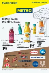 Gazetka promocyjna Metro - Starke Marken - Gazetka - ważna od 18.05 do 18.05.2022 - strona 1 - produkty: flasche, Innocent, kühlregal, Metro, orange, orangen, orangensaft, regal, ring, saft, smoothie, Ti