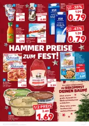 Gazetka promocyjna Kaufland - Gazetka - ważna od 24.12 do 24.12.2021 - strona 3 - produkty: angebot, angebote, auer, Bau, Bauer, Becher, beko, creme, cremissimo, decke, Dr. Oetker, eis, ente, escal, , frucht, fruchtjoghurt, garnelen, getränk, getränke, haltbare milch, honig, Innocent, joghur, joghurt, knoblauch, kräuter, langnese, langnese cremissimo, milch, milch-schnitte, milchmischgetränke, Müller, müllermilch, natur, pizza, prawns, reis, ristorante, ristorante pizza, saft, Schal, Schale, sim, snack, Ti, weihenstephan, Weihnachtsbaum