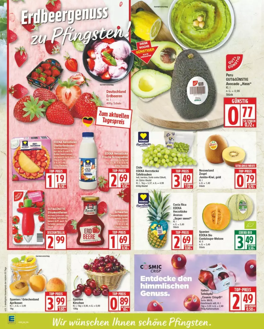 Aktueller Prospekt Edeka - Prospekte - von 02.06 bis 07.06.2025 - strona 4 - produkty: ananas, aprikose, aprikosen, avocado, bio, Cantaloupe-melone, deka, edeka bio, eis, kirsch, kirsche, kirschen, melone, reis, Ti, ZTE