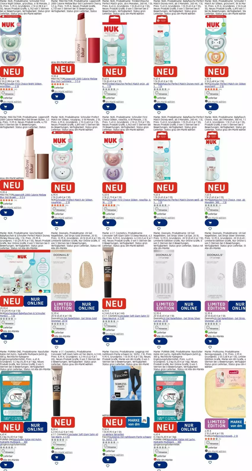 Aktueller Prospekt Dm Drogerie - Prospekte - von 02.03 bis 11.03.2026 - strona 12 - produkty: butter, cashmere, cin, disney, eis, flasche, geschenkset, gin, HP, lachs, leggings, LG, Lippenstift, Max Factor, mint, nassfutter, nuk, panty, Profissimo, purina, Reinigung, reis, rel, Ria, senf, sim, Ti