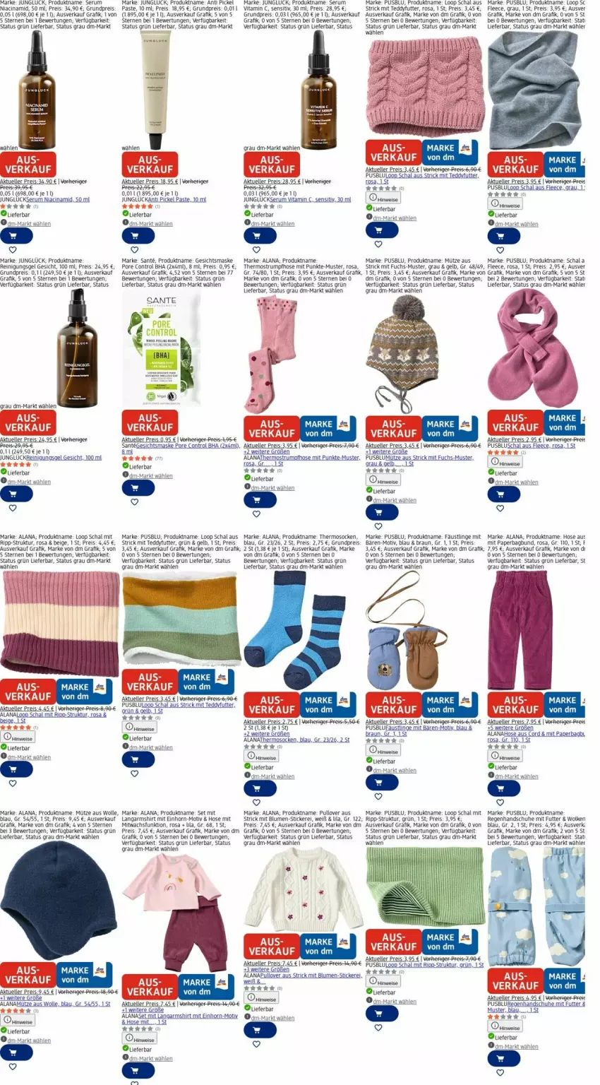 Aktueller Prospekt Dm Drogerie - Prospekte - von 02.03 bis 11.03.2026 - strona 17 - produkty: Bau, blume, blumen, braun, cin, eier, eis, elle, Gesichtsmaske, handschuhe, hose, Langarmshirt, Maske, Mütze, Pullover, Reinigung, Reinigungsgel, reis, rum, SANTE, Schal, schuhe, Serum, shirt, socken, Strumpfhose, Thermostrumpfhose, Ti, usb, vita, Vitamin C, WICK, wolle