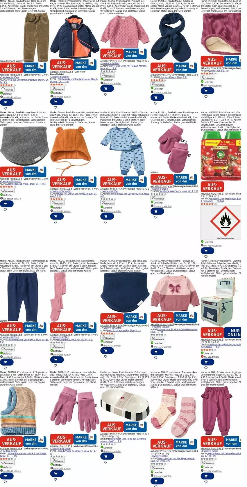 Aktueller Prospekt Dm Drogerie - Prospekte - von 02.03 bis 11.03.2026 - strona 18 - produkty: Air Wick, Apple, aust, ball, braun, cin, eis, elle, gin, handschuhe, hose, Jacke, küche, Langarmshirt, leggings, lufterfrischer, Mütze, orange, Pullover, reis, Ria, rum, rwe, Schal, Schlupfmütze, schuhe, shirt, socken, Spielküche, Strumpfhose, stuhl, tee, Thermoleggings, Ti, uhr, uhu, usb, Wels, WICK, wolle