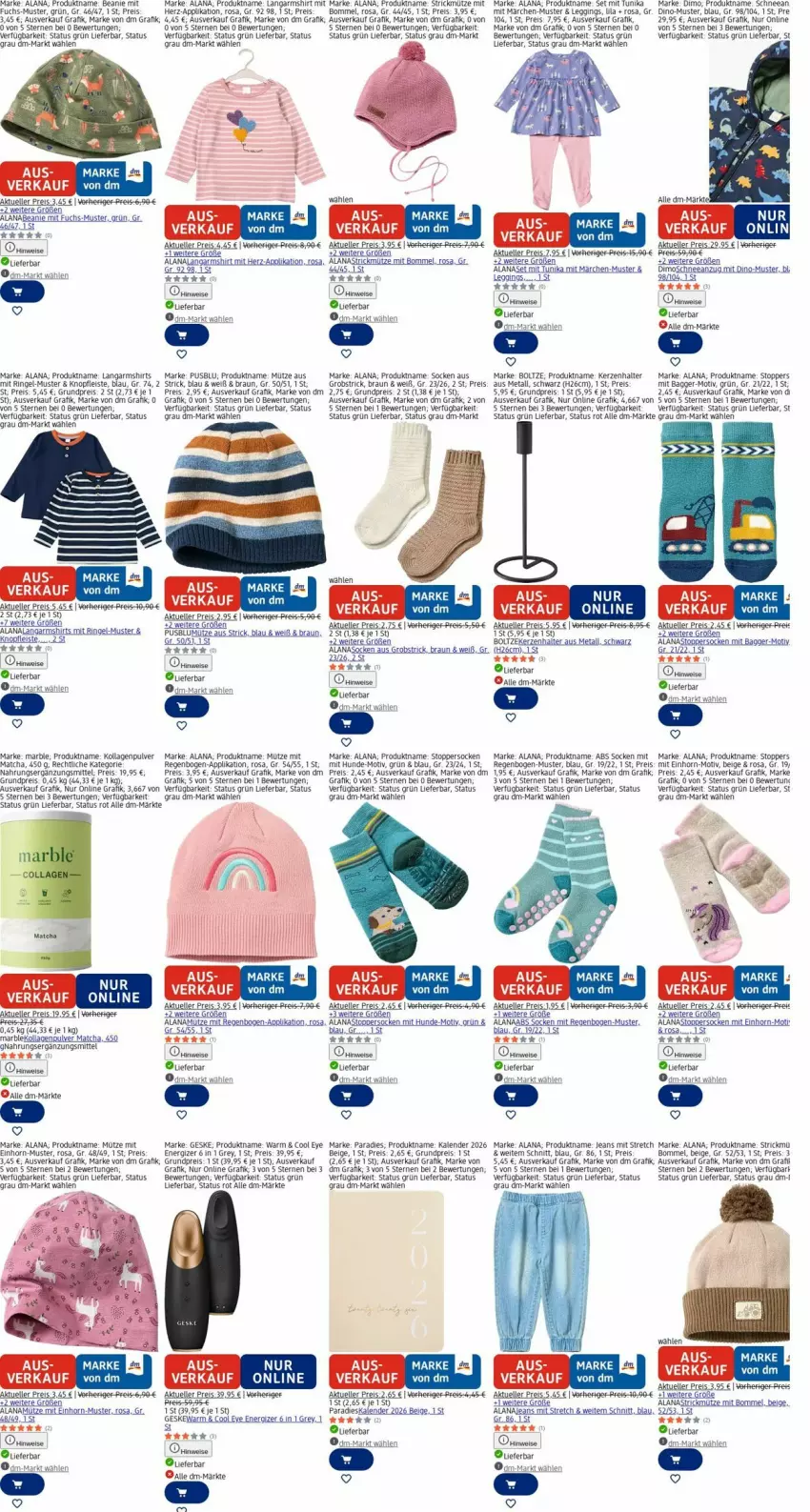 Aktueller Prospekt Dm Drogerie - Prospekte - von 02.03 bis 11.03.2026 - strona 21 - produkty: Anzug, Beanie, braun, eis, elle, energizer, gin, jeans, kerze, Kerzenhalter, Kollagen, Langarmshirt, leggings, lion, mab, Mütze, obst, reis, ring, shirt, shirts, socken, Ti, topper, tunika, usb