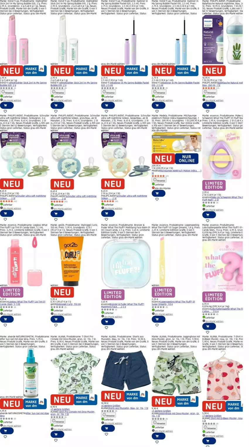 Aktueller Prospekt Dm Drogerie - Prospekte - von 02.03 bis 11.03.2026 - strona 3 - produkty: after sun, aloe vera, Alverde, eis, ente, erde, Eyeliner, flasche, gin, got2b, hose, HP, Jogginghose, kosmetik, LG, Lipgloss, milch, natur, natura, naturkosmetik, Palette, Peeling, Philips, reis, ring, schwamm, shirt, shorts, T-Shirt, Ti