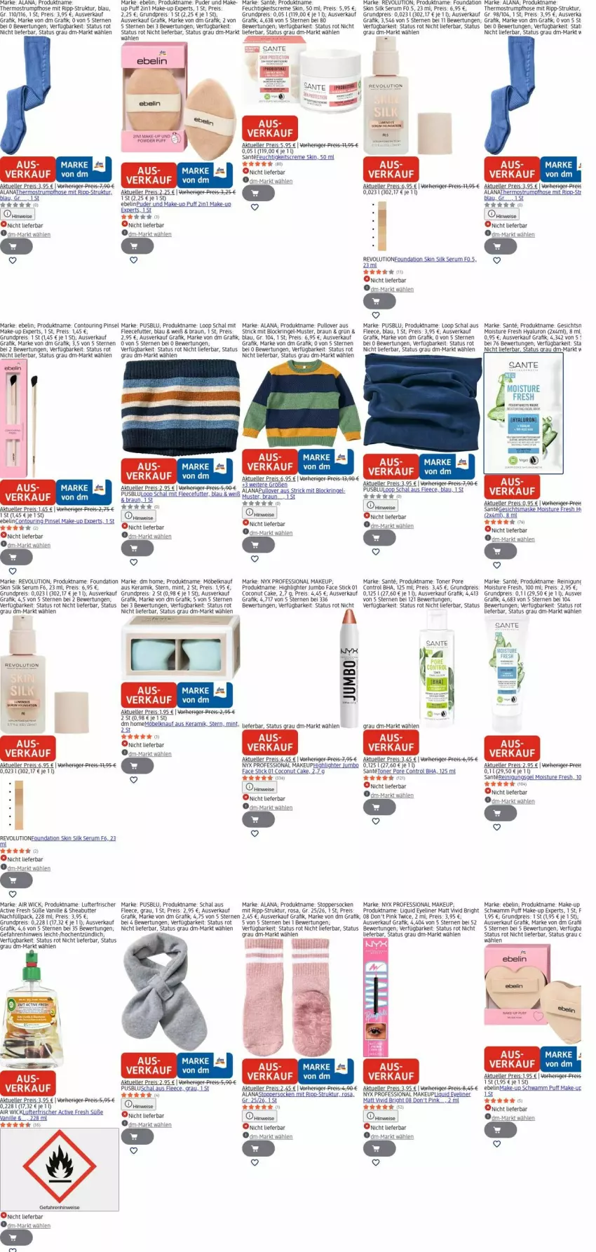 Aktueller Prospekt Dm Drogerie - Prospekte - von 02.03 bis 11.03.2026 - strona 30 - produkty: Air Wick, Bau, braun, butter, coconut, creme, dell, eis, elle, erde, Eyeliner, feuchtigkeitscreme, hose, hyaluron, jumbo, knauf, lufterfrischer, Make-up, mint, möbel, Pinsel, Pullover, Reinigung, Reinigungsgel, reis, ring, rum, SANTE, Schal, schwamm, Serum, Sheabutter, socken, Stier, Strumpfhose, tee, Thermostrumpfhose, Ti, Tiere, Toner, topper, uhu, usb, vanille, WICK, Yo