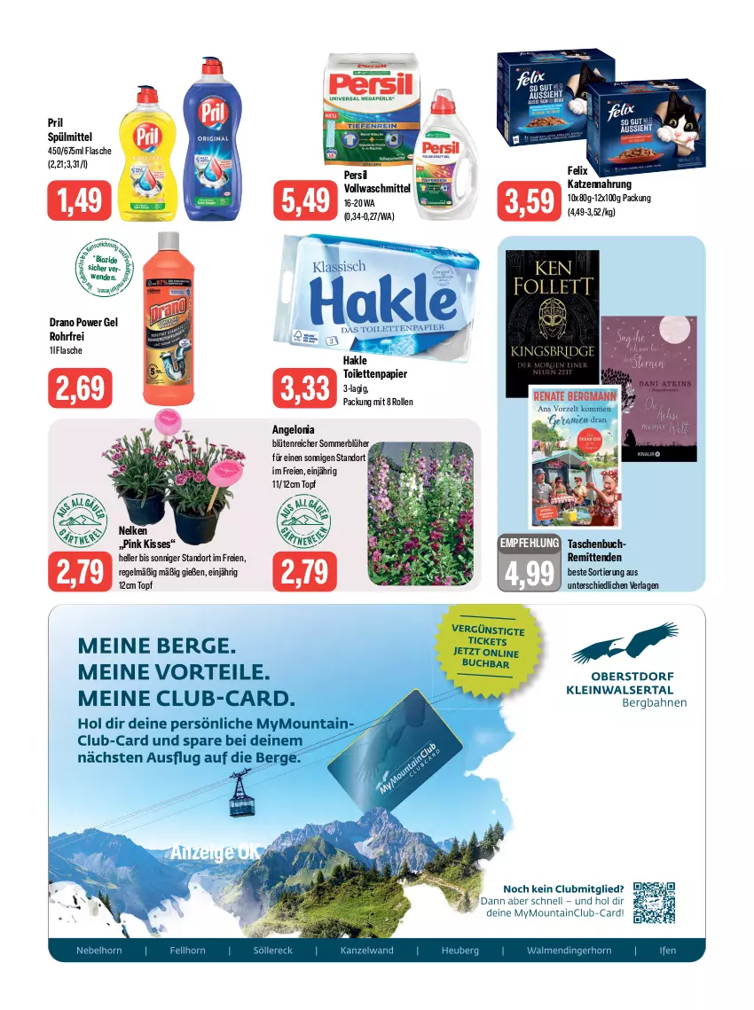 Aktueller Prospekt Feneberg - Prospekte - von 20.07 bis 22.07.2023 - strona 10 - produkty: bio, Blüte, buch, elle, felix, flasche, hakle, hakle toilettenpapier, katzennahrung, LG, papier, persil, pril, Rauch, rwe, spülmittel, Tasche, taschen, Taschenbuch, Ti, toilettenpapier, topf, vollwaschmittel, waschmittel