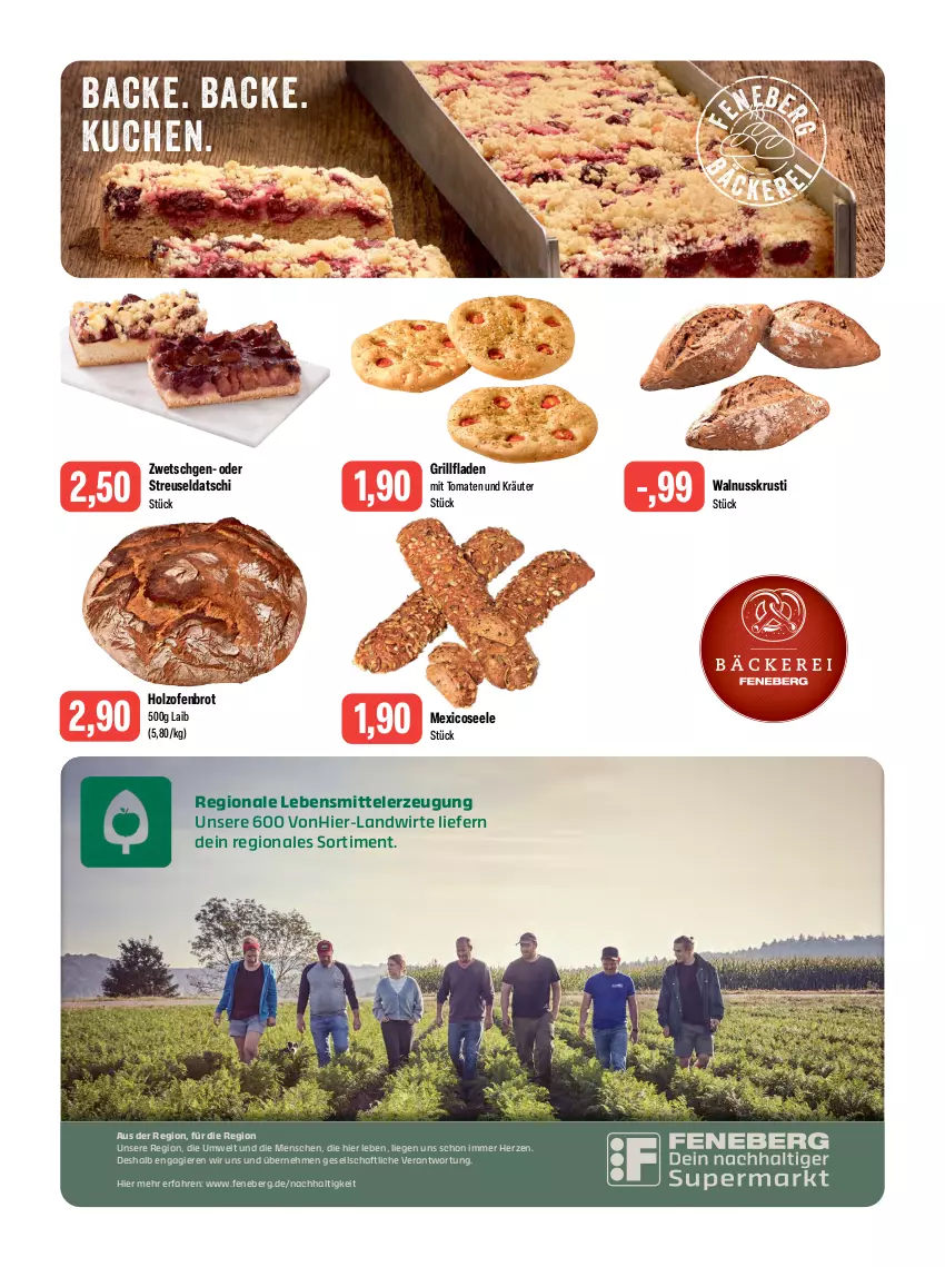 Aktueller Prospekt Feneberg - Prospekte - von 20.07 bis 22.07.2023 - strona 5 - produkty: brot, grill, Holz, kräuter, kuchen, lebensmittel, Liege, nuss, Ofen, Ti, tomate, tomaten, walnuss