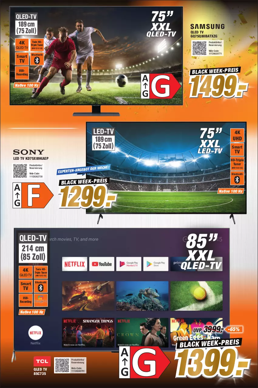 Aktueller Prospekt Expert Bonn - Prospekte - von 05.11 bis 11.11.2022 - strona 3 - produkty: dvb, DVB-T, led tv, qled, qled-tv, Smart Bluetooth, smart tv, Ti, tuner, uhd, usb