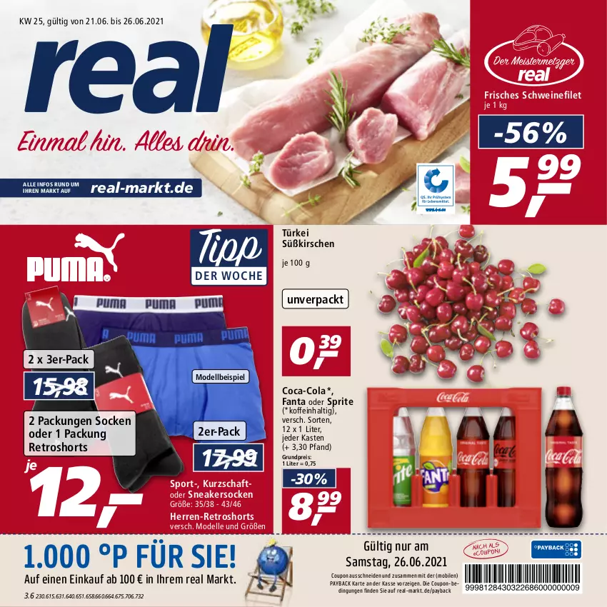 Aktueller Prospekt Real - Real Handzettel - von 21.06 bis 26.06.2021 - strona 1