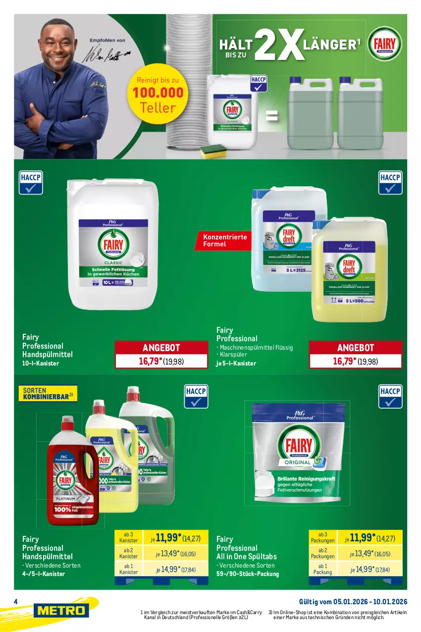 Aktueller Prospekt Metro - Starke Marken Profis - von 05.01 bis 10.01.2026 - strona 4 - produkty: allzweckreiniger, angebot, eis, elle, fairy, flasche, klarspüler, Meister, meister proper, reiniger, reis, sprühflasche, spülmittel, Ti, weck
