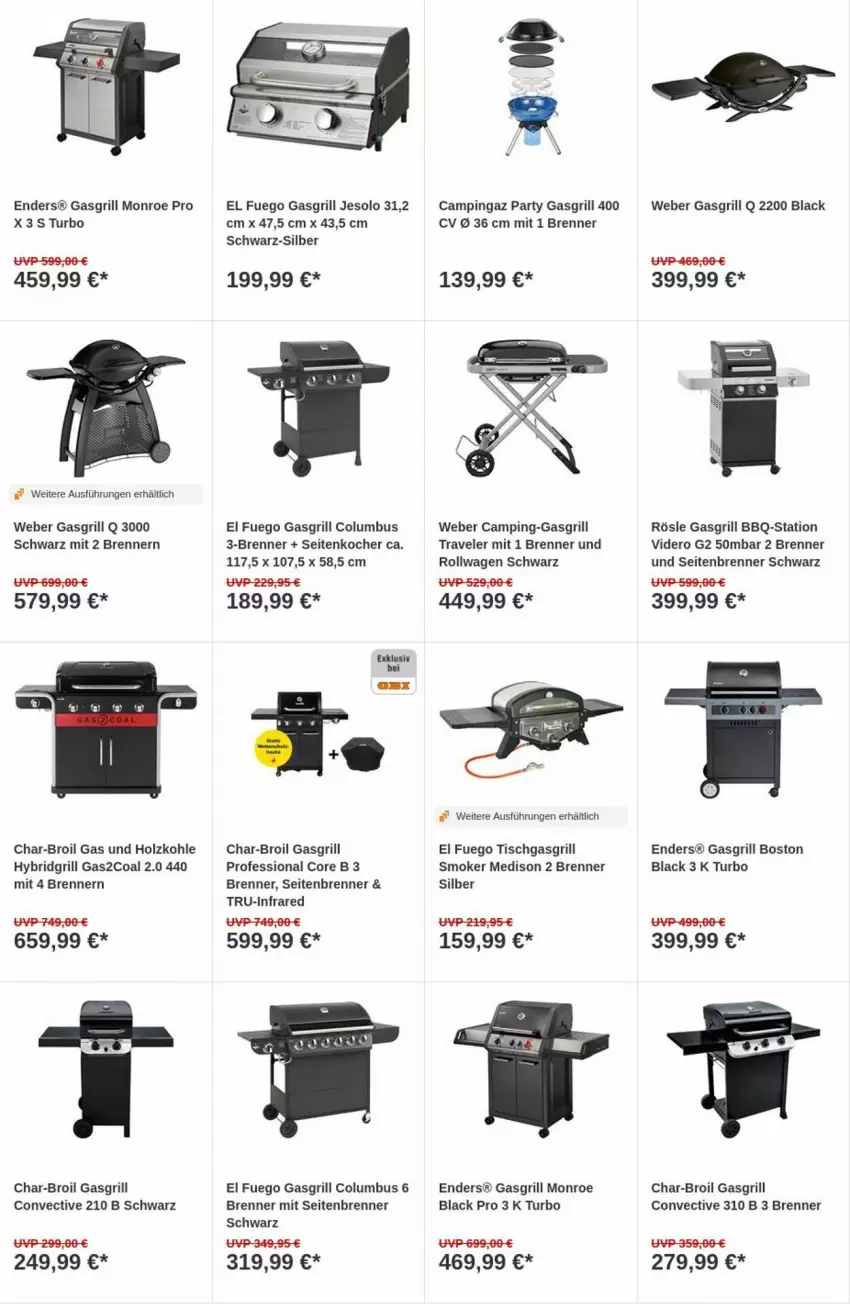 Aktueller Prospekt Obi - Prospekte - von 04.07 bis 12.07.2023 - strona 5 - produkty: campingaz, char-broil, enders, gasgrill, grill, Holz, holzkohle, Kocher, lack, rösle, Ti, tisch, weber