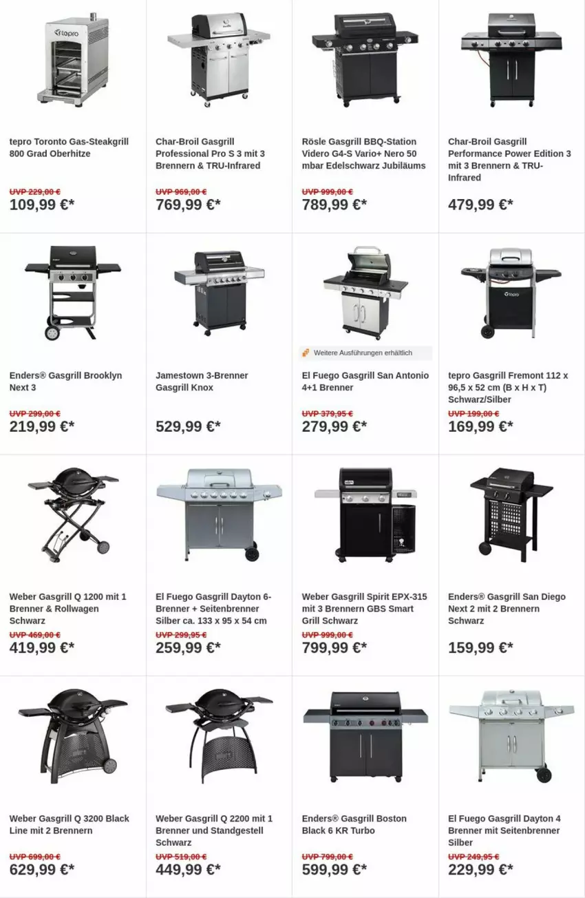 Aktueller Prospekt Obi - Prospekte - von 04.07 bis 12.07.2023 - strona 6 - produkty: char-broil, enders, gasgrill, grill, Jubiläums, lack, nero, rösle, steak, tepro, Ti, weber