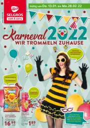 Gazetka promocyjna Selgros - Vorschau:
            Karneval - Gazetka - ważna od 28.02 do 28.02.2022 - strona 1 - produkty: ACC, accessoires, angebot, angebote, beutel, chupa, chupa chups, elle, getränk, getränke, LG, Lusti, Lutscher, Ti, trommel