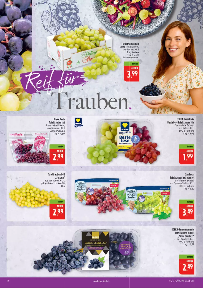 Aktueller Prospekt Marktkauf - Prospekt - von 07.09 bis 13.09.2025 - strona 12 - produkty: deka, ente, nuss, tafeltrauben, Ti, trauben, zucker