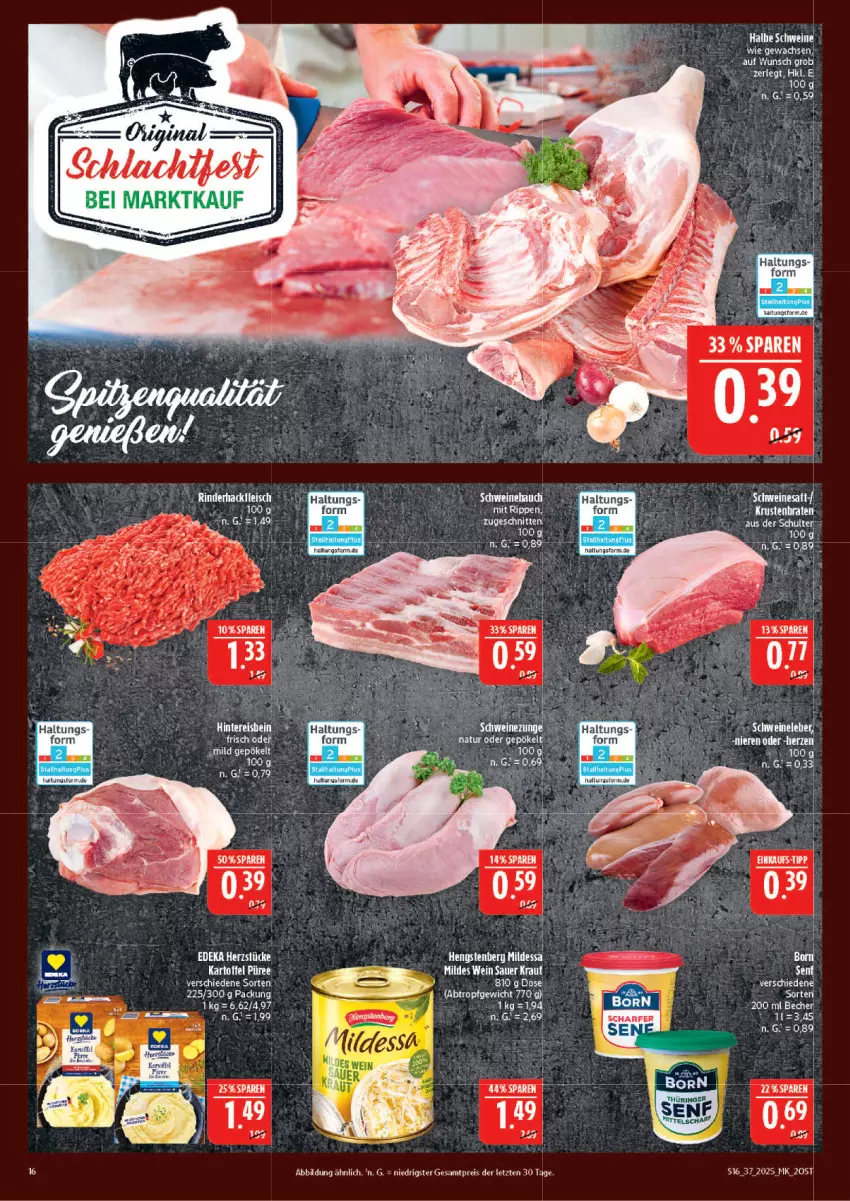 Aktueller Prospekt Marktkauf - Prospekt - von 07.09 bis 13.09.2025 - strona 16 - produkty: Becher, eis, elle, hengstenberg, reis, saft, schwein, schweine, senf, Ti, wein, weine, ZTE