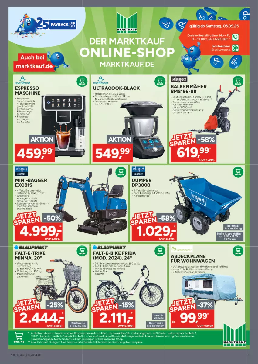 Aktueller Prospekt Marktkauf - Prospekt - von 07.09 bis 13.09.2025 - strona 31 - produkty: abdeckplane, Abdeckplane für Wohnwagen, akku, Behälter, Brei, dell, E-Bike, eis, elle, ente, espresso, Germ, Mode, rasen, senf, Ti, touchscreen, uhr, wasser