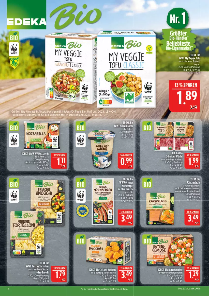 Aktueller Prospekt Marktkauf - Prospekt - von 07.09 bis 13.09.2025 - strona 8 - produkty: Berger, bio, deka, edeka bio, eis, gin, nürnberger, reis, Tofu, veggie, ZTE