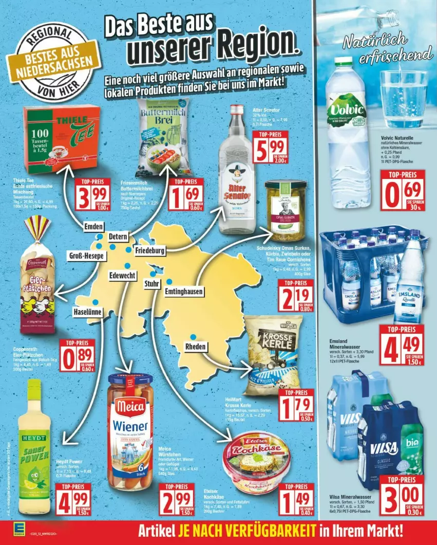 Aktueller Prospekt Edeka - Prospekte - von 12.05 bis 17.05.2025 - strona 12 - produkty: Alwa, eis, mineralwasser, reis, top-preis, vilsa, wasser