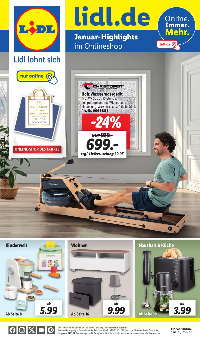 Aktueller Prospekt Lidl - Aktuelle Onlineshop-Highlights - von 01.01 bis 31.01.2024 - strona 1 - produkty: computer, erde, Holz, Kinder, küche, ndk, pute, rwe, Ti, wasser, wassertank