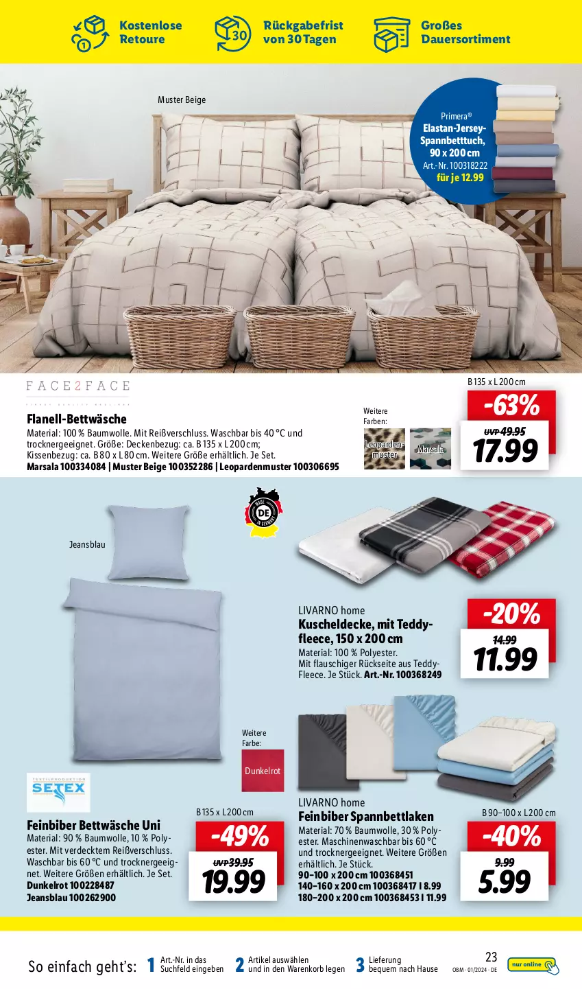 Aktueller Prospekt Lidl - Aktuelle Onlineshop-Highlights - von 01.01 bis 31.01.2024 - strona 25 - produkty: auer, Bau, baumwolle, bett, Betttuch, bettwäsche, decke, erde, Ergee, jeans, kissen, Kissenbezug, korb, kuscheldecke, mars, Ria, spannbettlaken, spannbetttuch, Ti, Trockner, tuc, wolle