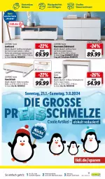 Gazetka promocyjna Lidl - Aktuelle Onlineshop-Highlights - Gazetka - ważna od 31.01 do 31.01.2024 - strona 19 - produkty: auer, Couch, couchtisch, dell, eis, kommode, korb, lowboard, Mode, schubladen, sideboard, Ti, tisch