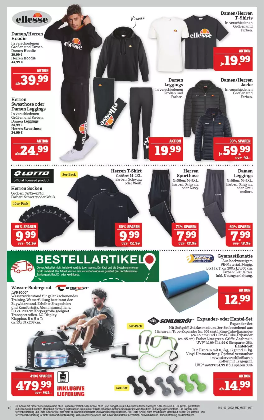 Aktueller Prospekt Marktkauf - Prospekt - von 13.02 bis 19.02.2022 - strona 40 - produkty: eis, elle, gin, Hanteln, hose, Jacke, kleid, Kleidung, koffer, leggings, LG, Mantel, reis, Ria, ring, schuhe, shirt, socken, Sport, Sweathose, T-Shirt, teller, Ti, Tiere, tragegriff, wasser