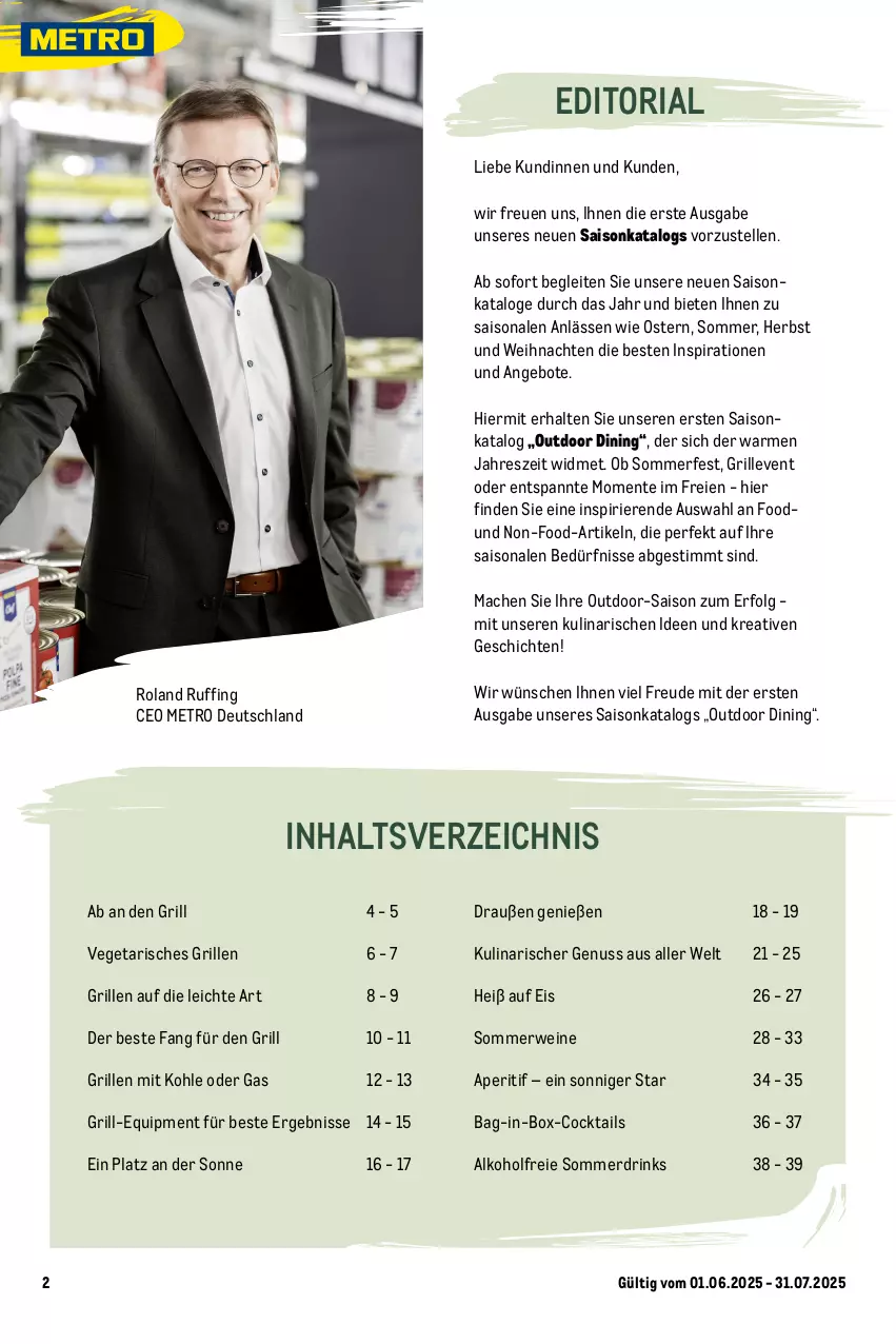 Aktueller Prospekt Metro - Saisonkatalog