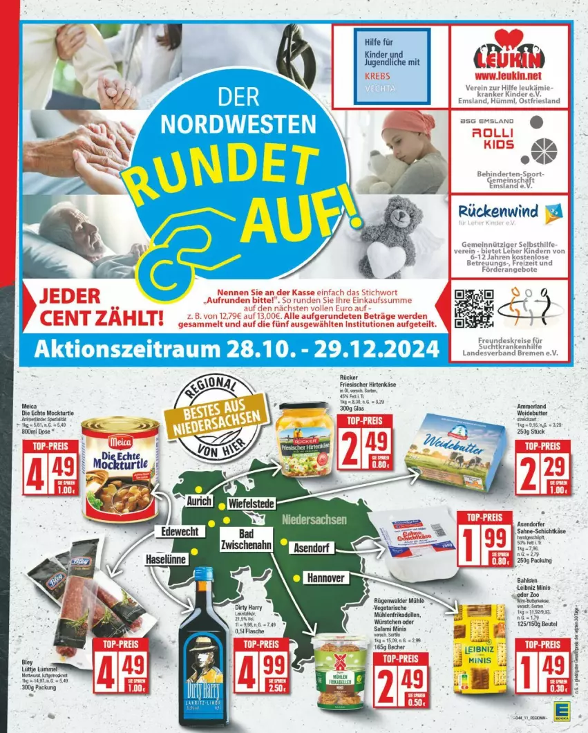 Aktueller Prospekt Edeka - Prospekte - von 28.10 bis 02.11.2024 - strona 11 - produkty: butter, dell, elle, frikadellen, Käse, Kinder, leibniz, meica, merl, rügenwalder, rügenwalder mühle, sahne, Ti, Vegeta