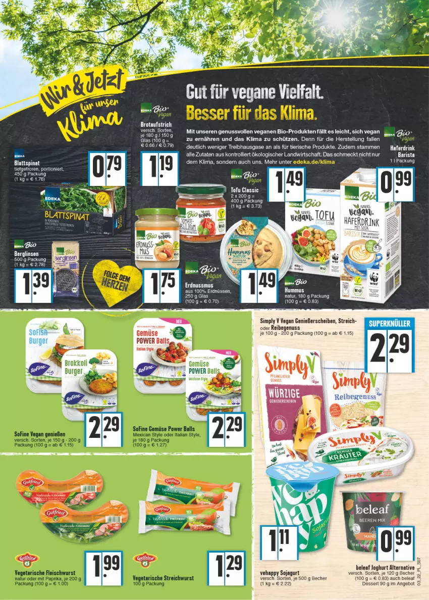 Aktueller Prospekt E Center - Angebote der Woche - von 17.01 bis 22.01.2022 - strona 7 - produkty: angebot, aufstrich, ball, Becher, bio, brot, brotaufstrich, deka, dessert, drink, erdnuss, erdnüsse, erdnüssen, hafer, Haferdrink, joghur, joghurt, linsen, natur, nuss, Schütze, sim, soja, Ti, Tofu, trolli