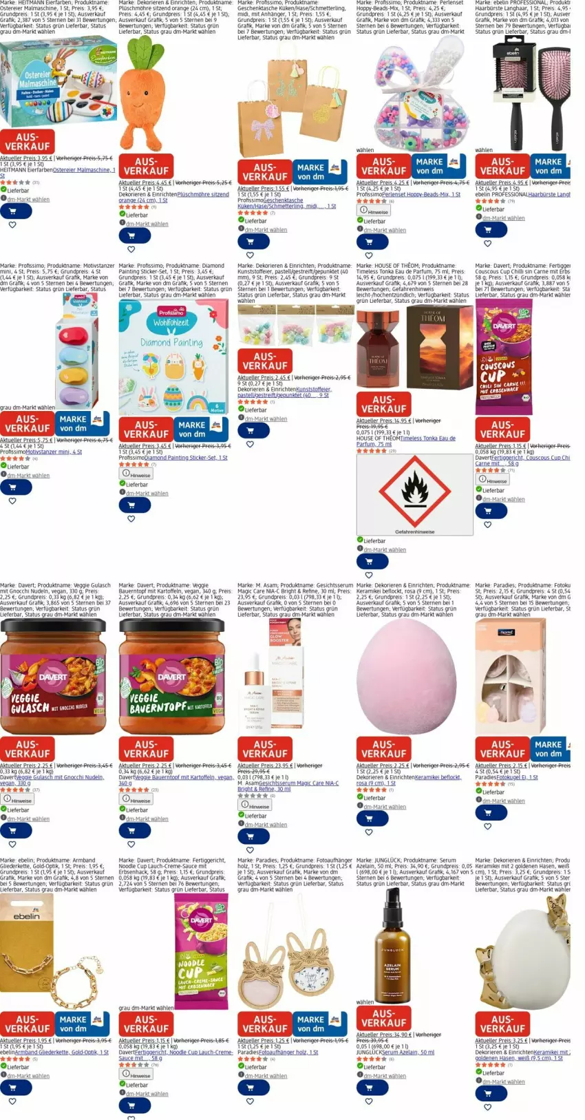 Aktueller Prospekt Dm Drogerie - Prospekte - von 13.04 bis 22.04.2026 - strona 1 - produkty: Anhänger, Armband, auer, Bau, Bauer, bürste, couscous, creme, Eau de parfum, eier, eis, elle, erbsen, fertiggericht, Geschenktasche, gnocchi, gulasch, heitmann, Holz, kartoffel, kartoffeln, Kette, Kugel, Mett, nudel, nudeln, orange, parfum, perlen, Plüsch, Profissimo, reis, rum, sauce, Schmetterling, Serum, sim, Tasche, tee, Ti, topf, veggie, Wels