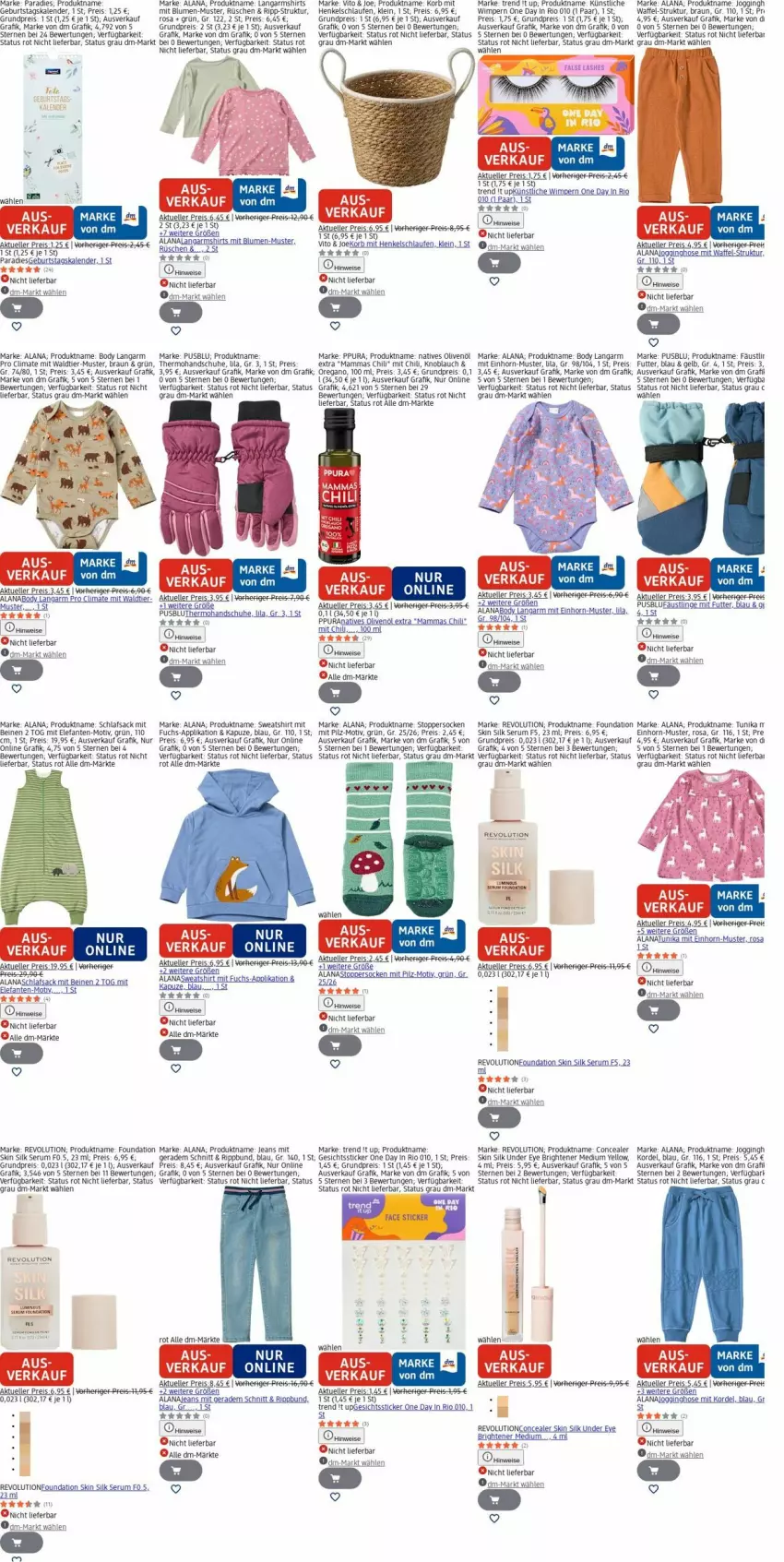 Aktueller Prospekt Dm Drogerie - Prospekte - von 13.04 bis 22.04.2026 - strona 14 - produkty: auer, blume, blumen, body, braun, chili, eis, Elefant, elle, gin, handschuhe, henkel, hose, jeans, knoblauch, korb, Langarmshirt, Laufen, mam, natives olivenöl, olive, oliven, olivenöl, olivenöl extra, reis, rum, sac, schlafsack, schuhe, Serum, shirt, shirts, socken, Sweatshirt, Ti, topper, tunika, usb