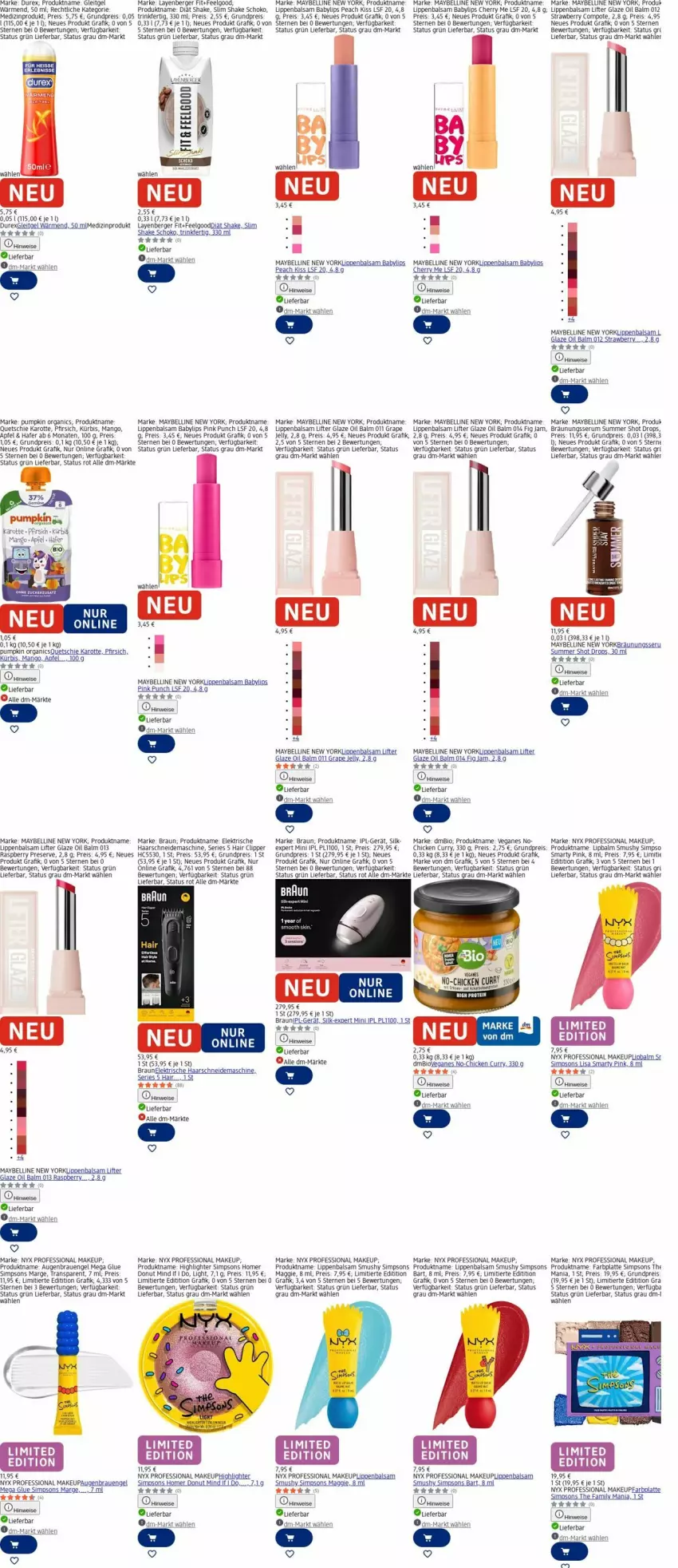 Aktueller Prospekt Dm Drogerie - Prospekte - von 13.04 bis 22.04.2026 - strona 21 - produkty: apfel, balsam, Berger, bio, braun, curry, Donut, Durex, eis, Engel, hafer, hose, Kürbis, latte, LG, Lippenbalsam, maggi, mango, Maybelline, medizinprodukt, pfirsich, raspberry, reis, Ria, rum, schoko, Serum, shake, sim, tee, Ti, Yo