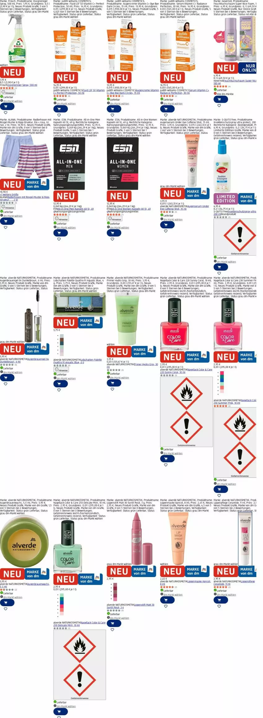 Aktueller Prospekt Dm Drogerie - Prospekte - von 13.04 bis 22.04.2026 - strona 29 - produkty: Alverde, aqua, bio, braun, caffe, Coral, creme, eis, Engel, erde, essig, Frosch, hose, hosen, insektenschutz, kosmetik, lack, Lippenpflege, Lippenstift, Maske, mint, Nagellack, natur, naturkosmetik, Palette, radler, Rana, reiniger, reis, ring, rum, sekt, Serum, tee, Ti, tuc, vita, Vitamin C