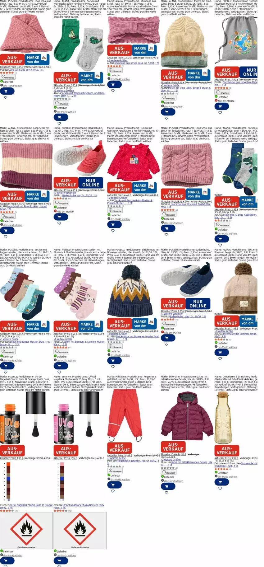 Aktueller Prospekt Dm Drogerie - Prospekte - von 13.04 bis 22.04.2026 - strona 7 - produkty: arla, asti, Bad, Bau, beutel, blume, blumen, braun, decke, Deckel, eis, elle, fairy, glaskaraffe, hose, HP, Jacke, Karaffe, Kugel, lack, Mütze, Nagellack, orange, reifen, reis, Ria, rwe, sac, Schal, schuhe, socken, Ti, Tiere, tuc, tunika, uhr, usb, Weihnachtsbaum, Yo
