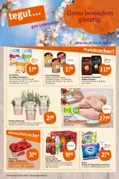 Gazetka promocyjna Tegut - Angebote der Woche - Gazetka - ważna od 29.04 do 29.04.2023 - strona 3 - produkty: angebot, angebote, aoste stickado, Bau, beere, beeren, beutel, bio, bohne, bohnen, brustfilet, coca-cola, cola, dekoration, eis, erdbeere, erdbeeren, espresso, fanta, filet, hähnchenbrust, hähnchenbrustfilet, kaffee, kaffeebohnen, Käse, kräuter, küche, Küchen, küchentücher, landkäse, landliebe, Mini-Salami, minze, ndk, oder espresso, pflanze, pflanzen, pril, reis, rosmarin, salami, Schal, Schale, sprite, stickado, Ti, tisch, topf, tücher, zewa