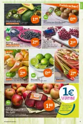 Gazetka promocyjna Tegut - Angebote der Woche - Gazetka - ważna od 29.04 do 29.04.2023 - strona 5 - produkty: angebot, angebote, avocado, avocados, Bau, beere, beeren, bio, Birnen, dekoration, eis, früchte, heidelbeere, heidelbeeren, kiwi, leine, limette, limetten, Mett, metten, natur, naturland, obst, reis, rhabarber, salat, Schal, Schale, Ti, trauben, wein