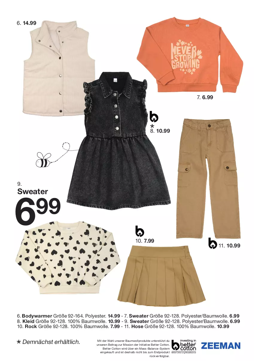 Aktueller Prospekt Zeeman - Prospekte - von 24.08 bis 30.08.2024 - strona 5 - produkty: Bau, baumwolle, bett, body, hose, kleid, LG, Sweater, Ti, wolle