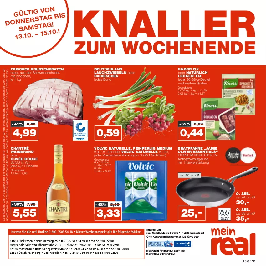 Aktueller Prospekt Real - von 10.10 bis 15.10.2022 - strona 28 - produkty: beutel, bosch, braten, bratpfanne, chantré, cuvée, eis, elle, flasche, knorr, knorr fix, krustenbraten, Lauchzwiebel, lauchzwiebeln, LG, Metro, Narzissen, natur, olive, payback, pfanne, radieschen, reis, rel, rouge, schwein, schweine, Ti, volvic, wein, weinbrand, weine, zwiebel, zwiebeln