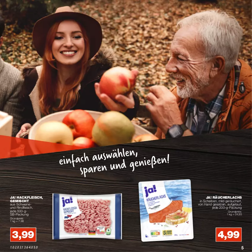 Aktueller Prospekt Real - von 10.10 bis 15.10.2022 - strona 5 - produkty: eis, fleisch, hackfleisch, lachs, Räucherlachs, reis, rind, rindfleisch, salz, schwein, schweine, wein, weine