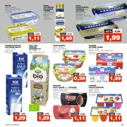 Gazetka promocyjna Real - Gazetka - ważna od 15.10 do 15.10.2022 - strona 11 - produkty: actimel, actimel drink, arla, becel, Becher, bio, creme, culinesse, danone, danone actimel drink, danone fruchtzwerge, Dany, dany sahne, drink, eis, flasche, frucht, fruchtzwerge, Garten, gin, haltbare milch, milch, mousse, obst, obstgarten, pflanze, pflanzen, pflanzencreme, rama, Rama Culinesse, reis, sahne, salz, Ti, weidemilch, weihenstephan